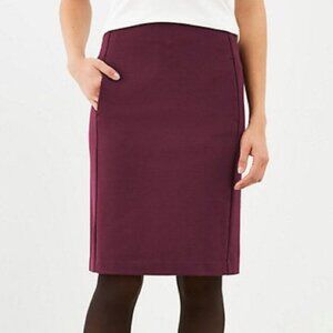 J. Jill Ponte Pull On Pencil Skirt Port Size SP